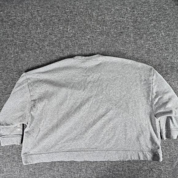 Under Armour Women's Rival Fleece Crewneck Oversized Sweatshirt Sz M Gray - Picture 2 of 9